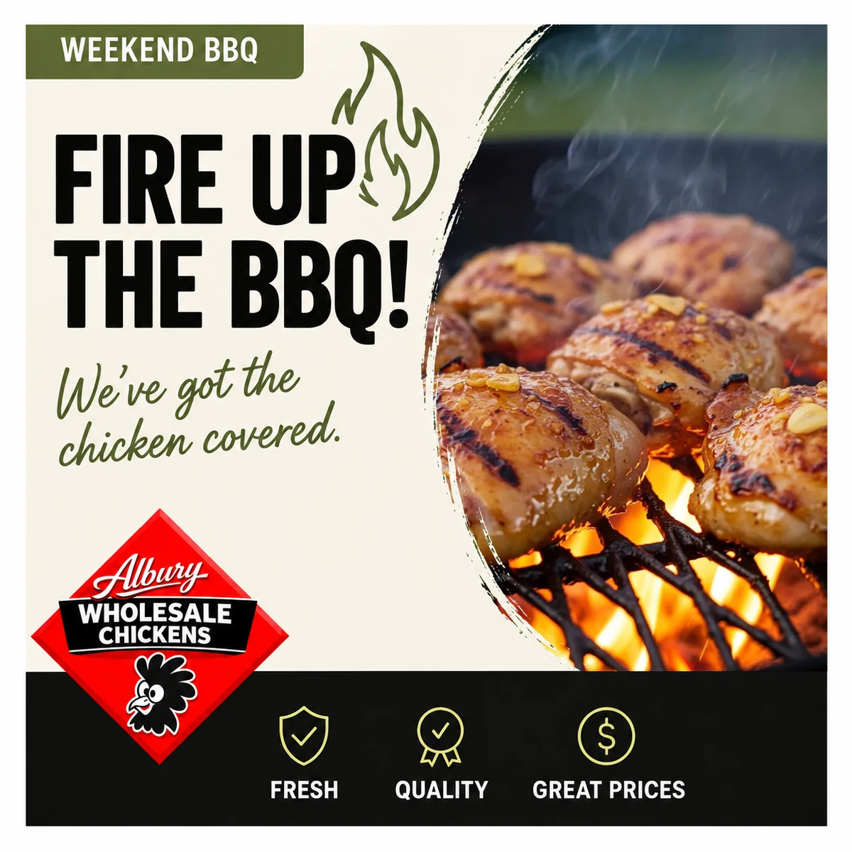 Fire up the BBQ — fresh, quality chicken at great prices